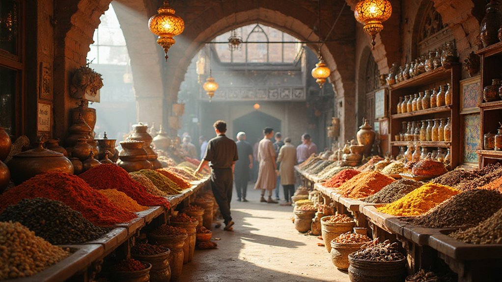 vibrant historical spice market