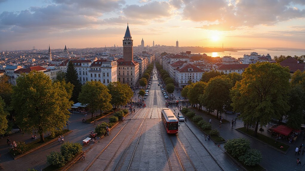 Galata Tower & Taksim Square: Modern Istanbul's Pulse 2 panoramic morning istanbul photography